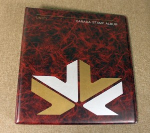 Lot of 4 Unity Canada Stamp Albums - no pages - burgundy photo 2